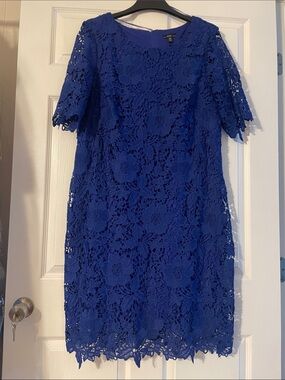 R&K Royal Blue Lace Midi Dress